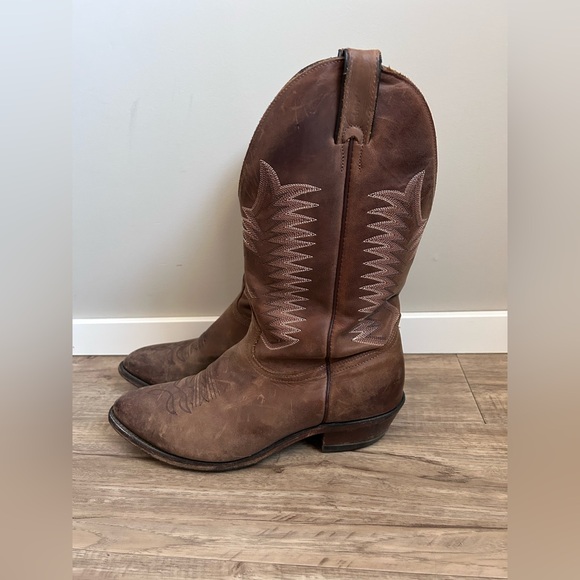 Boulet Other - Boulet 1828 Hillbilly Golden western Brown Leather embroidered Cowboy Boots